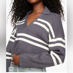 Dynamite cropped polo sweater